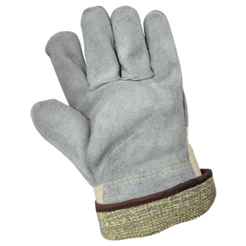 Global Glove Big Ole CR2100 Gris Grande Cuero Dividir Cuero vacuno Guante resistente a cortes - cr2100 lg