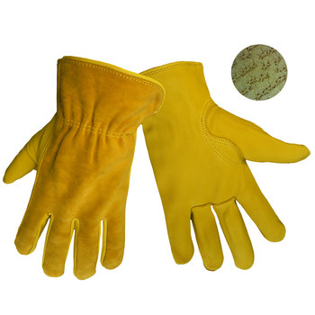Imágen de Global Glove 3200DSB Amarillo Extrapequeño Cuero Dividir Gamuza Cuero Guante para conductor (Imagen principal del producto)