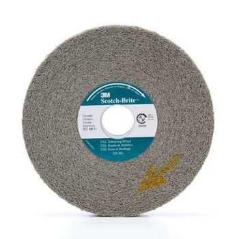 3M Scotch-Brite Convoluto Carburo de silicio Mediano Rueda de desbaste - Mediano grado - Accesorio Eje - Diámetro 6 pulg. - Agujero Central 1 pulg. - Grosor 1 pulg. - 18278