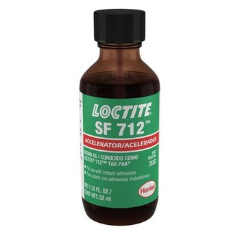 Loctite SF 712 Activador Ámbar Líquido 1.75 fl oz Botella - Para uso con Cianoacrilato - 20352 - Conocido anteriormente como Loctite 712 Tak Pak
