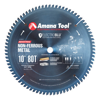 Imágen de Hoja de sierra circular Electro-Blu 510801C de Con la punta de carburo por 10 pulg., 5/8 pulg. de Amana (Imagen principal del producto)