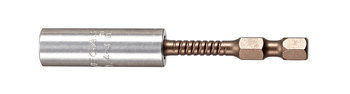 Vega Tools Impactech 1/4 pulg. Anillo C Magnético Portabrocas P1150MH1CD2-C1 - Acero S2 Y Acero Inoxidable - 6 pulg. Longitud - Bronce Gunmetal acabado - 02083