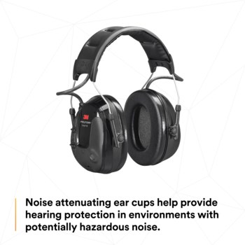 3M Peltor MT13H221A Negro Audífonos para escuchar solamente - 21 dB NRR - 054596-12322
