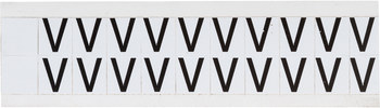 Imágen de Brady 97 Series Negro sobre blanco Interior/exterior Vinilo 97 Series Carta 9712-V Etiqueta en forma de letra (Imagen principal del producto)