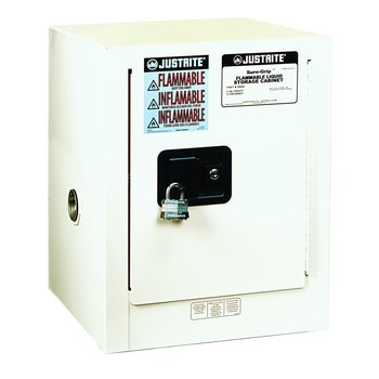 Imágen de Justrite Sure-Grip EX 4 gal Blanco Gabinete de almacenamiento de material peligroso (Imagen principal del producto)