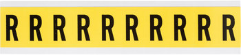 Imágen de Brady 34 Series Negro sobre amarillo Interior Paño de vinilo 34 Series Carta 3430-R Etiqueta en forma de letra (Imagen principal del producto)