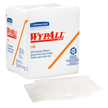 Kimberly-Clark Wypall L40 Limpiador 05701, DRC, - 12 pulg. x 12.5 pulg. - Blanco