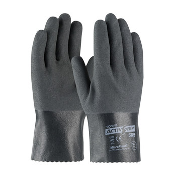 Imágen de PIP ActivGrip 56-AG585 Gris Extrapequeño Nitrilo/Poliéster Apoyado Guantes resistentes a productos químicos (Imagen principal del producto)
