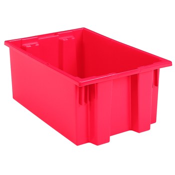Imagen de Akro-mils 35190 1.2 ft³, 9 gal 65 lb Rojo Polímero de grado industrial Contenedor apilable (Imagen principal del producto)