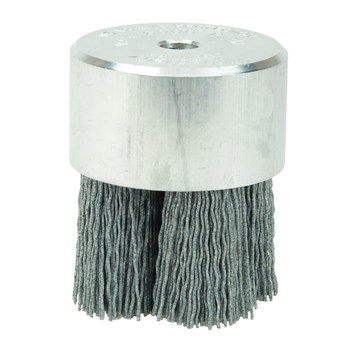 Weiler Nylox Carburo de silicio Disco de cerdas - Mediano grado - Accesorio Eje - Diámetro de la cerda 0.040 pulg. - 85750