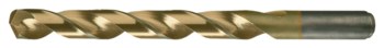 Chicago-Latrobe 550-TN Heavy-Duty Taladro de Jobber - Corte de mano derecha - Punta Dividir 135° - Acabado TiN - Longitud Total 3.625 pulg. - Flauta Espiral - Acero De Alta Velocidad M42-Cobalto Del 8% - Vástago Recto - 54020