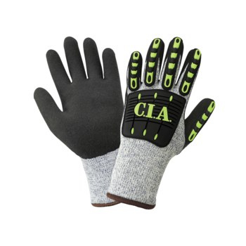 Global Glove Vise Gripster C.I.A. CIA300INT Blanco/azul Grande Tuffalene Guantes resistentes a cortes - cia300int lg