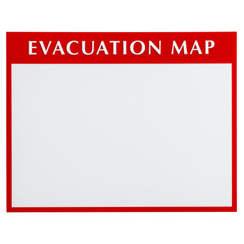 Imágen de Brady Plástico Rojo/transparente/blanco Soporte de mapa de evacuación 102849 (Imagen principal del producto)