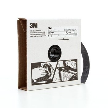 3M Rollo 19778 - 1 pulg. x 50 yd - Óxido de aluminio - P180 - Muy fino