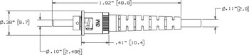 3M 8106-Y1K 250/900 µm Conector de fibra con revestimiento de epoxi - Conector ST - 89405