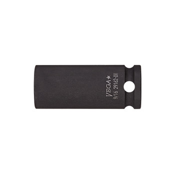 Vega Tools 29162-T 9/16 pulg. Toma De Impacto - Acero S2 Modificado - accionamiento 3/8 pulg. Cuadrado - C Montado en Hombro - 2.5 pulg. Longitud - 01803