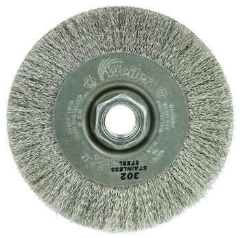Weiler 00156 Cepillo de rueda - Rizado Acero inoxidable cerda