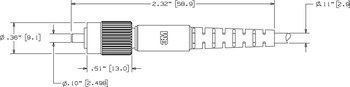 3M 8206-FC/APC 250/900 µm Conector de fibra con revestimiento de epoxi - Conector FC/APC - 87052