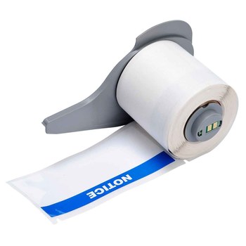 Imágen de Brady ToughBond Azul sobre blanco Poliéster Transferencia térmica M7-38-483-AVISO Etiquetas de impresora (Imagen principal del producto)