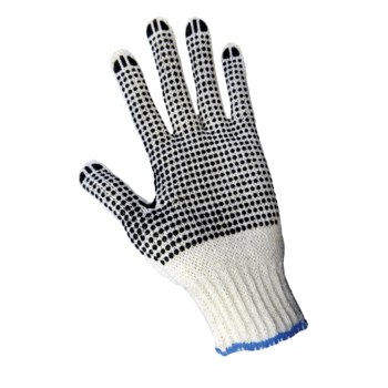 Global Glove S65D Blanco/negro Algodón/Poliéster Guante de trabajo - s65d2bw-w ladies