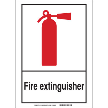 Imágen de Brady Bradyglo B-347 Poliéster/poliestireno Rectángulo Cartel de seguridad contra incendios 119977 (Imagen principal del producto)