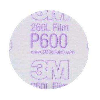 3M Hookit Recubierto Óxido de aluminio Blanco Disco de velcro - Óxido de aluminio - 3 pulg. - P600 - Extrafino - 00911