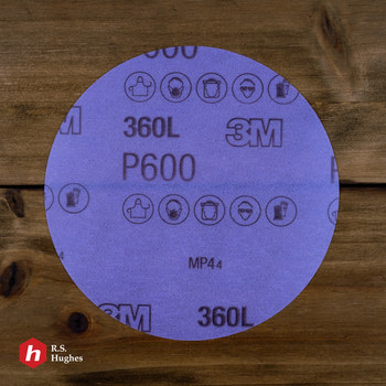 3M Hookit Recubierto Óxido de aluminio Morada Disco de velcro - Óxido de aluminio - 5 pulg. - P600 - Extrafino - 55721