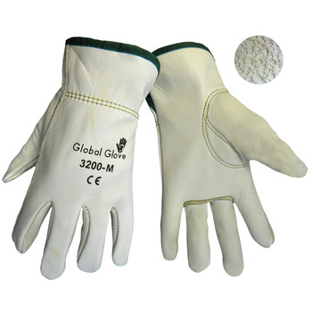 Imágen de Global Glove 3200 Gris 2XG Cuero Grano Cuero vacuno Cuero Guante para conductor (Imagen principal del producto)