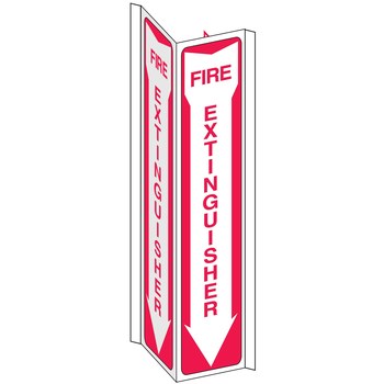 Imágen de Brady B-401 Poliesterino de alto impacto Rectángulo Blanco Inglés Cartel de equipo de fuego 50785 (Imagen principal del producto)