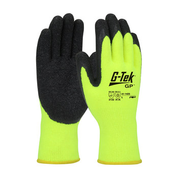 PIP G-Tek 41-1425 Amarillo de alta vis./Negro Grande Acrílico Guante para condiciones frías - Longitud 10.2 pulg. - 616314-20700