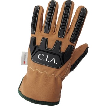 Global Glove CIA3800INT Marrón Grande Cuero Grano Piel de cabra Guantes resistentes a cortes - cia3800int lg