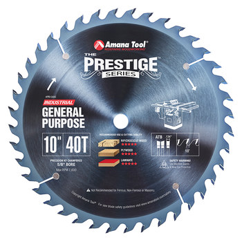 Imágen de Hoja de sierra circular Electro-Blu Prestige PR1040C de Con la punta de carburo por 10 pulg., 5/8 pulg. de Amana (Imagen principal del producto)