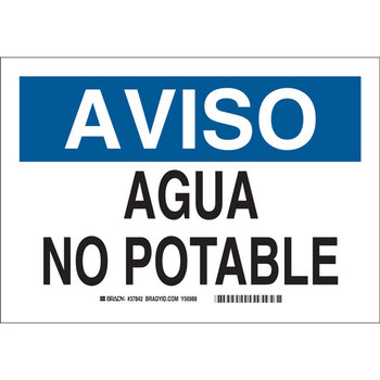 Imágen de Brady B-120 Inglés/Español Cartel de saneamiento de agua 39987 (Imagen principal del producto)