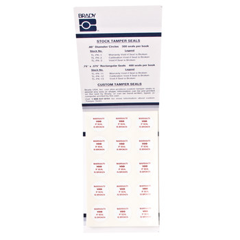 Imágen de Brady Rojo sobre blanco Círculo Vinilo TL-PK-1 Sello a prueba de manipulación (Imagen principal del producto)
