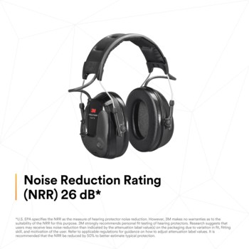 3M Peltor MT13H221A Negro Audífonos para escuchar solamente - 21 dB NRR - 054596-12322
