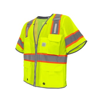 Global Glove FrogWear GLO-315LED Chaleco de alta visibilidad GLO-315LED-L - tamaño Grande - Poliéster - Amarillo/verde reflectante - ANSI clase 3 - 01729