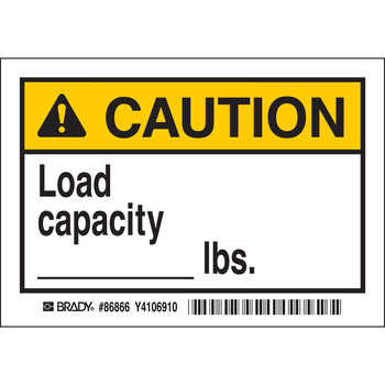 Imágen de Brady Negro/Amarillo sobre blanco Laminado Poliéster 86866 Etiqueta de seguridad del equipo (Imagen principal del producto)