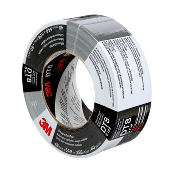 3M DT8 Plateado Cinta para ductos - 1.88 pulg. Anchura x 60 yd Longitud - 8 mil Espesor - 17225