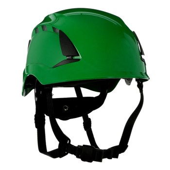 3M SecureFit X5000 X5004V-ANSI Verde Plástico Casco - Suspensión 6 puntos - Ajuste Trinquete - 076308-94310