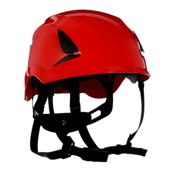 3M SecureFit X5000 X5005-ANSI Rojo Plástico Casco - Suspensión 6 puntos - Ajuste Trinquete - 076308-94303