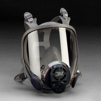 3M Serie 6000DIN DIN6900 Respirador de máscara de careta completa 76703 - tamaño Grande - Gris - Silicón/elastómero termoplástico - 4 puntos suspensión
