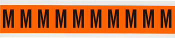 Imágen de Brady Negro sobre naranja Interior/exterior Vinilo Carta 6570-M Etiqueta en forma de letra (Imagen principal del producto)