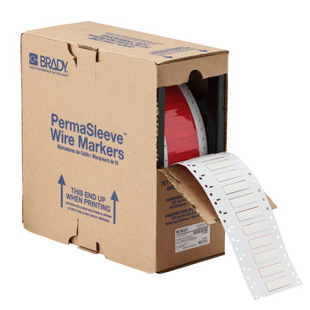 Imágen de Brady Permasleeve Transferencia térmica HX-250-150-WT Manga para impresora de transferencia térmica troquelada (Imagen principal del producto)