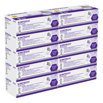 Ansell Kimtech Gris Extrapequeño Nitrilo Guantes desechables - Grado Examen médico - acabado Áspero - Longitud 9 pulg. - 036000-50705