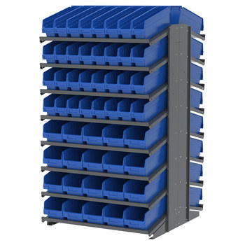 Imagen de Akro-mils APRD18AST00 1800 lb Azul Gris Revestido en polvo Acero 16 ga Doble cara Bastidor fijo (Imagen principal del producto)