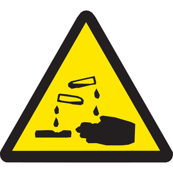 Imágen de Brady Negro sobre amarillo Triángulo Vinilo 60195 Etiqueta de material peligroso (Imagen principal del producto)