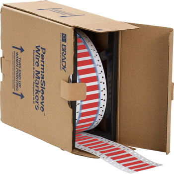 Imágen de Brady Permasleeve Rojo Termocontraíble, Autoextinguible Transferencia térmica PS-250-2-RD-S-2 Manga para impresora de transferencia térmica troquelada (Imagen principal del producto)