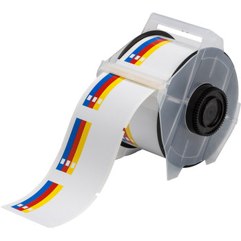 Imágen de Brady Azul/Rojo/Amarillo sobre blanco Cuadrado Laminado Vinilo 115771 Etiqueta de derecho a saber (Imagen principal del producto)