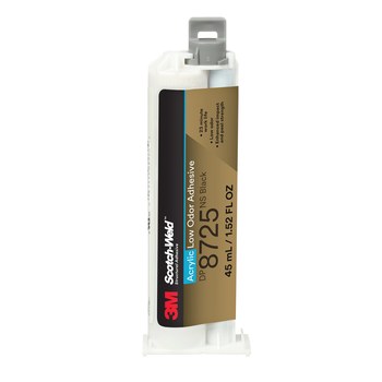 3M Scotch-Weld DP8725NS Negro Base y acelerador (B/A) Adhesivo acrílico, 45 ml Duo-Pak | RSHughes.mx