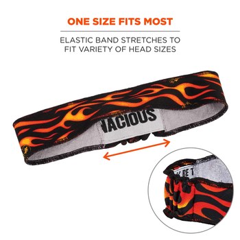 Ergodyne Chill-Its 6605 Negro/Rojo Hi Cool/Felpa Banda transpirable independiente - 720476-12429